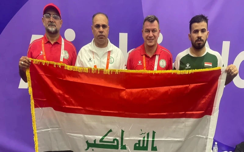 لاعب المنتخب الوطني للتيك بول علي جليل يتاهل إلى المباراة النهائية لمنافسات الفردي ضمن دورة الألعاب الآسيوية