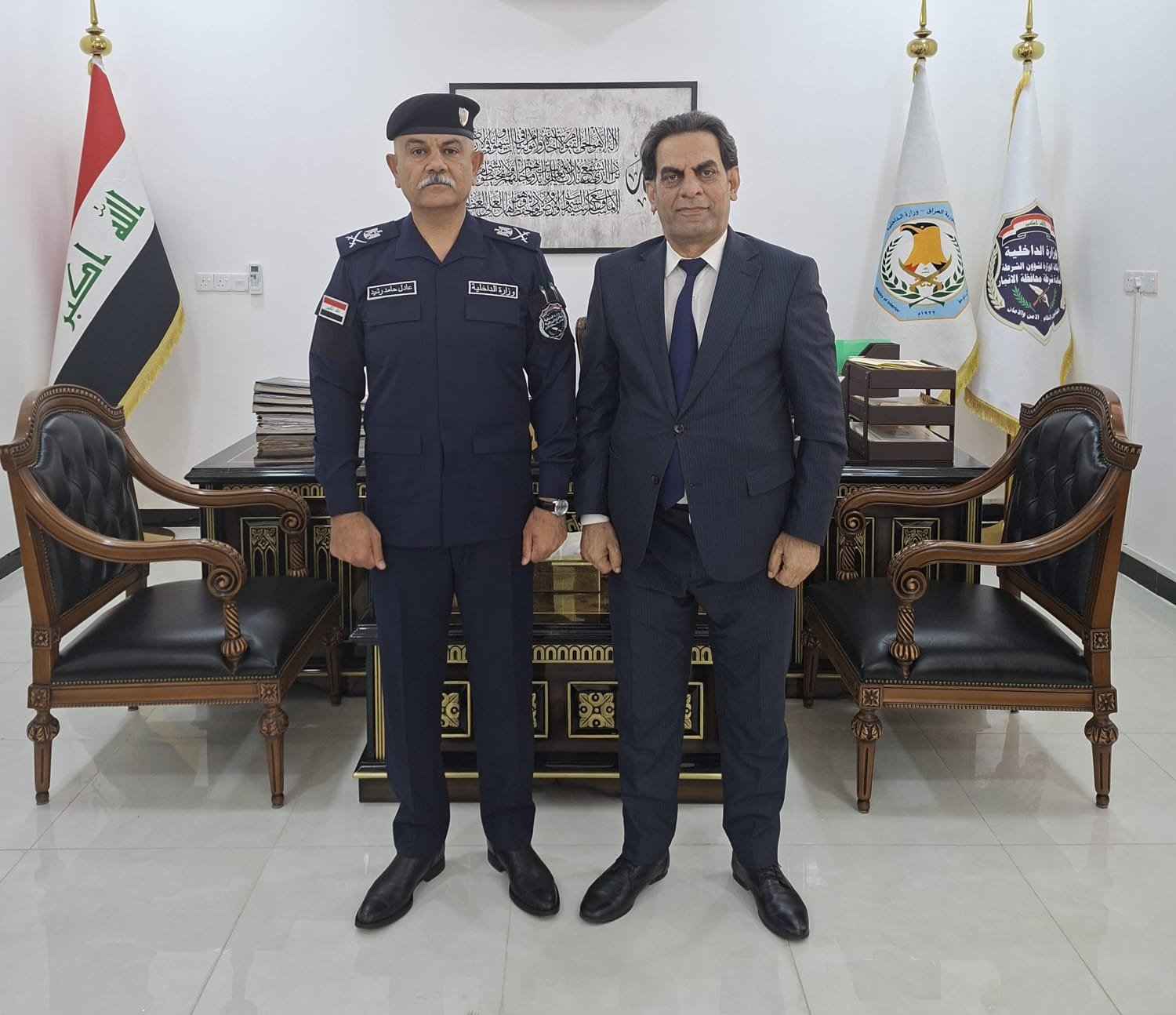 قائد شرطة الانبار يستقبل مدير وكالة الصحافة العراقية في محافظة الانبار