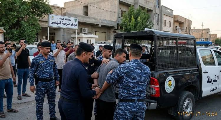 قيادة شرطة محافظة النجف الأشرف تلقي القبض على المتهم الهارب من مركز شرطة المجتبى